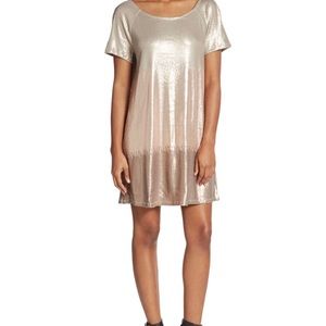 Free People NWT Gold Sequin Ombré Dress